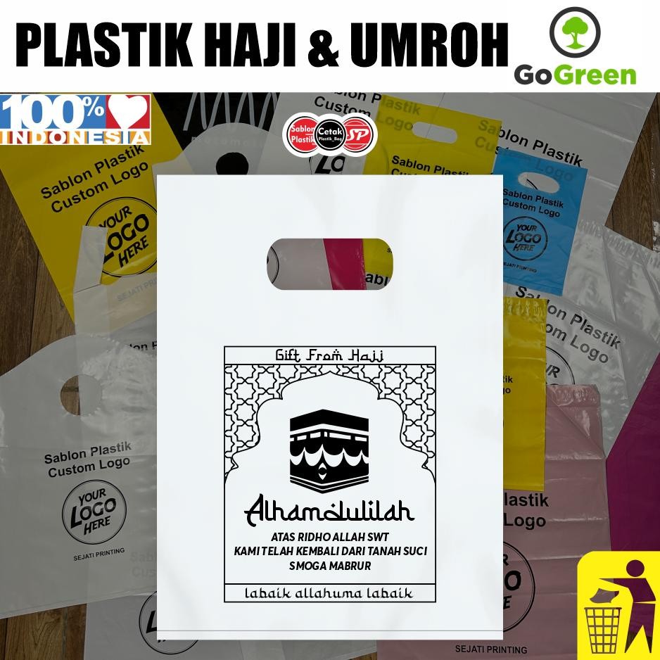 

(Isi 50 pcs) plastik plong 20 x 28 parsel haji dan umroh tas souvenir oleh oleh haji DiM