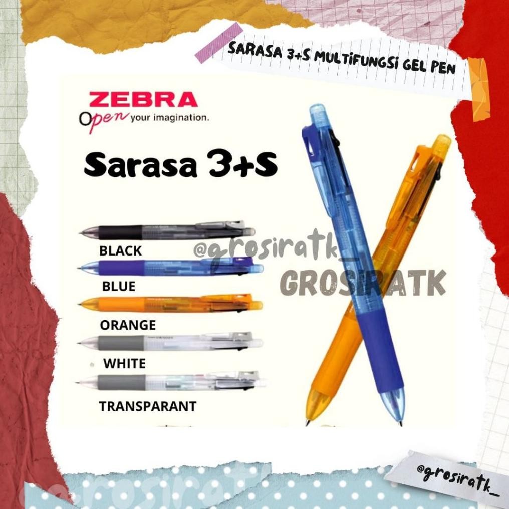 

Zebra Sarasa 3+S Multifungsi Gel Pen / Pulpen Plus Pensil / Pulpen Multifungsi / Pulpen Warna warni / Refill JK DiM
