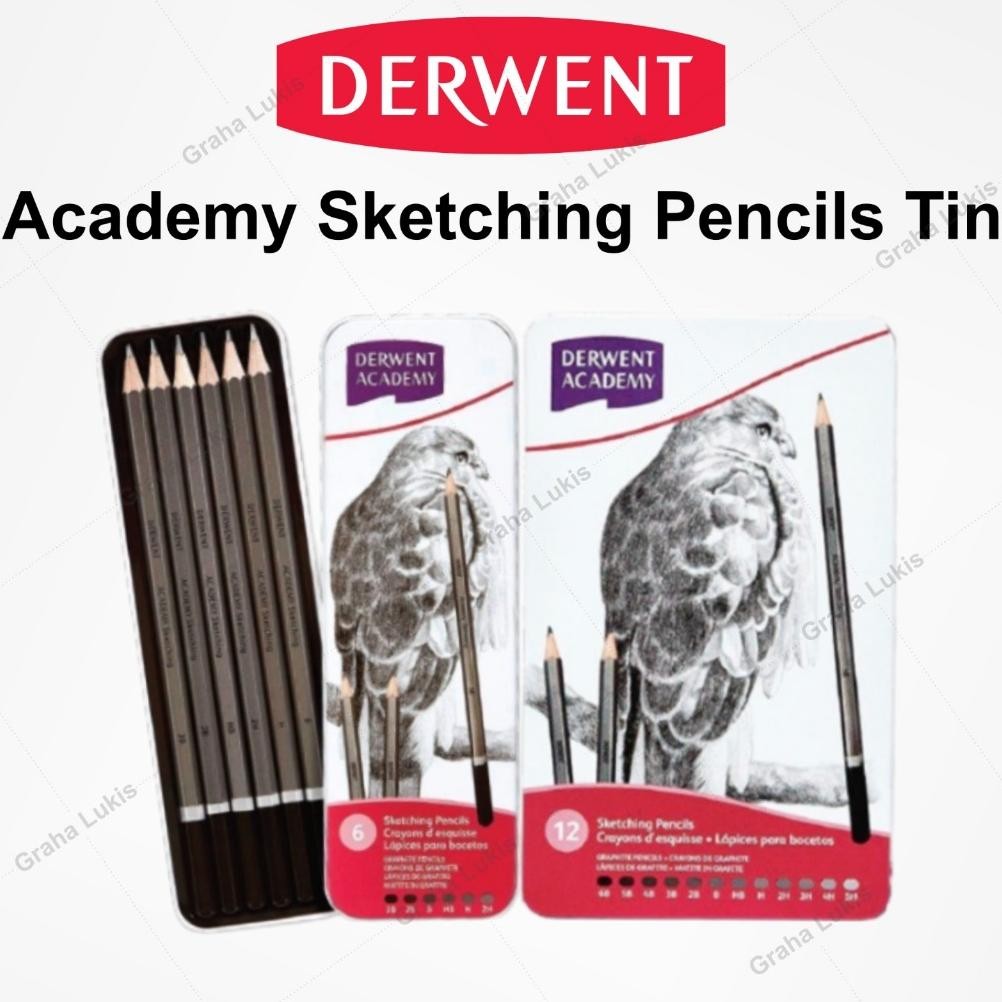 

Derwent Academy Sketching Pencil Set Tin Pensil Sketsa DiM