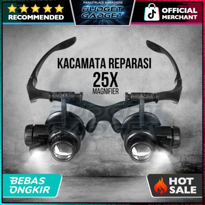 

Sale Kacamata Pembesar 25X Magnifier Reparasi Jam Dan Perhiasan Dengan 2 Led Lampu