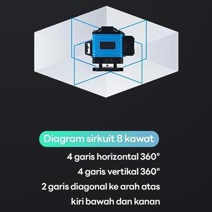 

Sale Victool Laser Level Waterpass Laser Multifungsi 4D 8Line Laser Tukang Bangunan 8000Mah