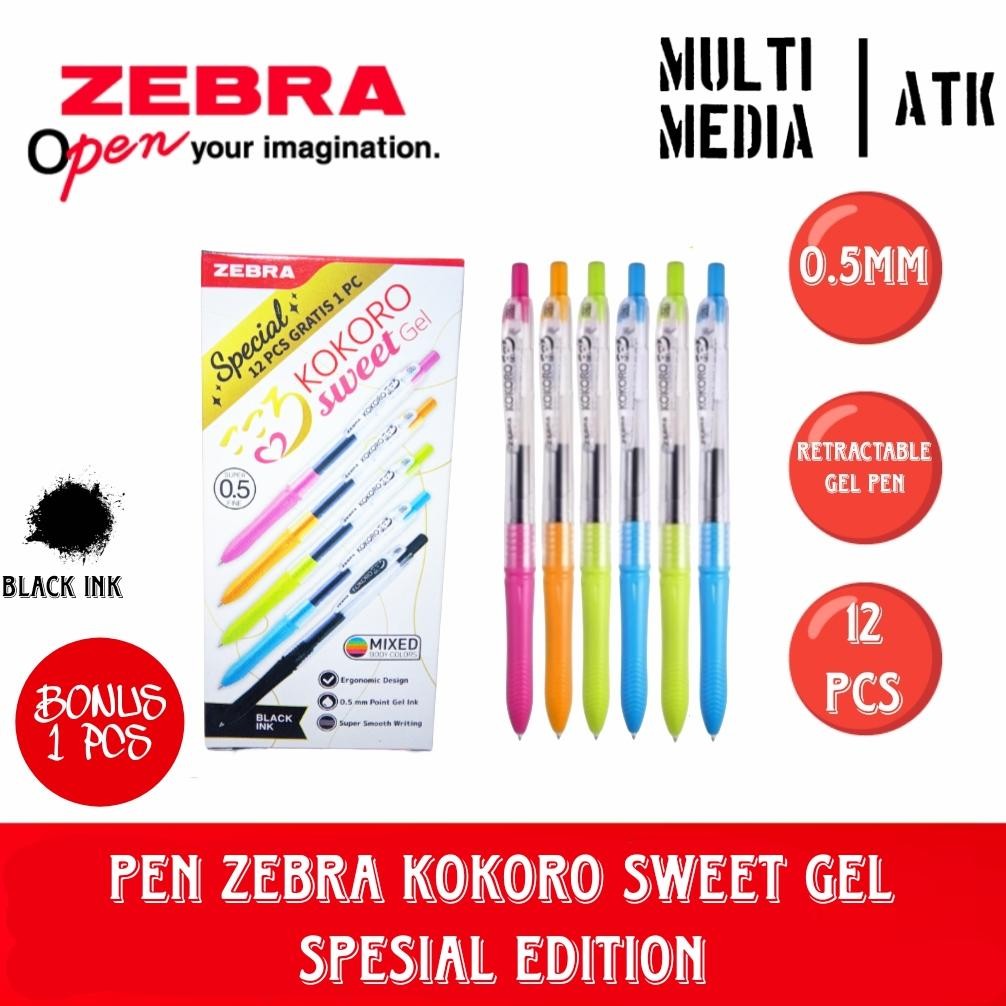 

PEN ZEBRA KOKORO SWEET GEL 0.5 12 PCS + FREE 1 PCS DiM
