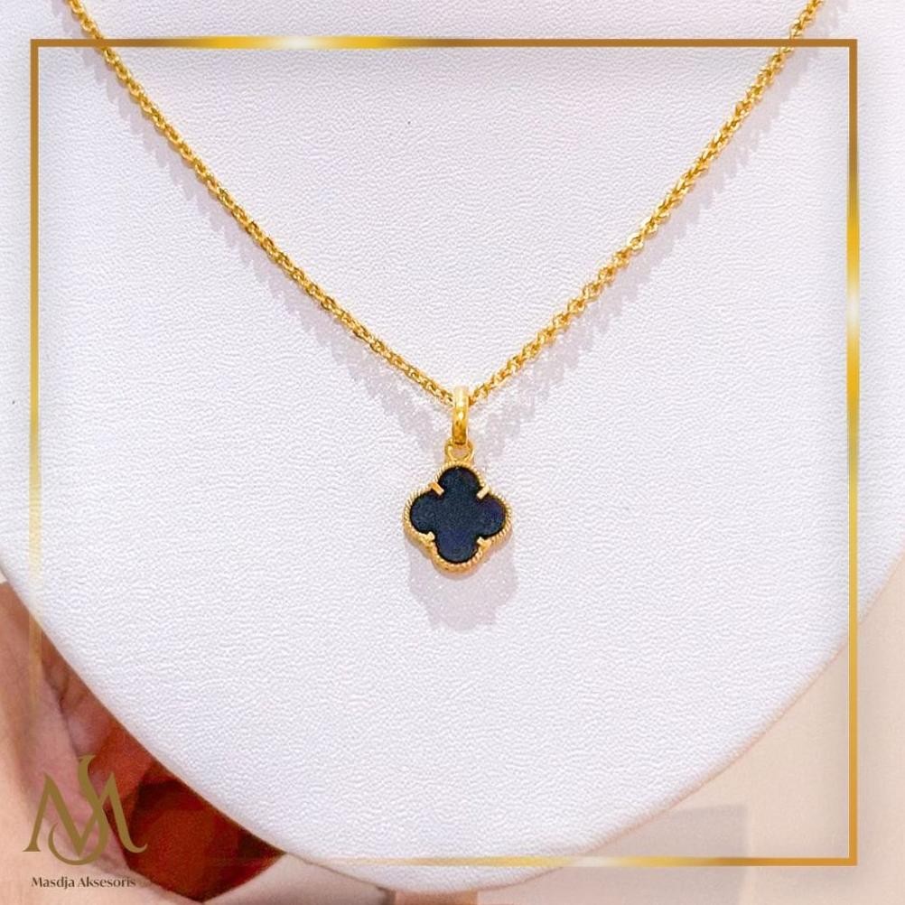 Masdja Set Kalung + Liontin Emas Muda Tiga Gram / 3 Gram Simpel dan Mewah Dapat Nota Emas DiM