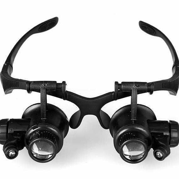 

Sale Kacamata Pembesar 25X Magnifier 6 Lensa Dengan 2 Led