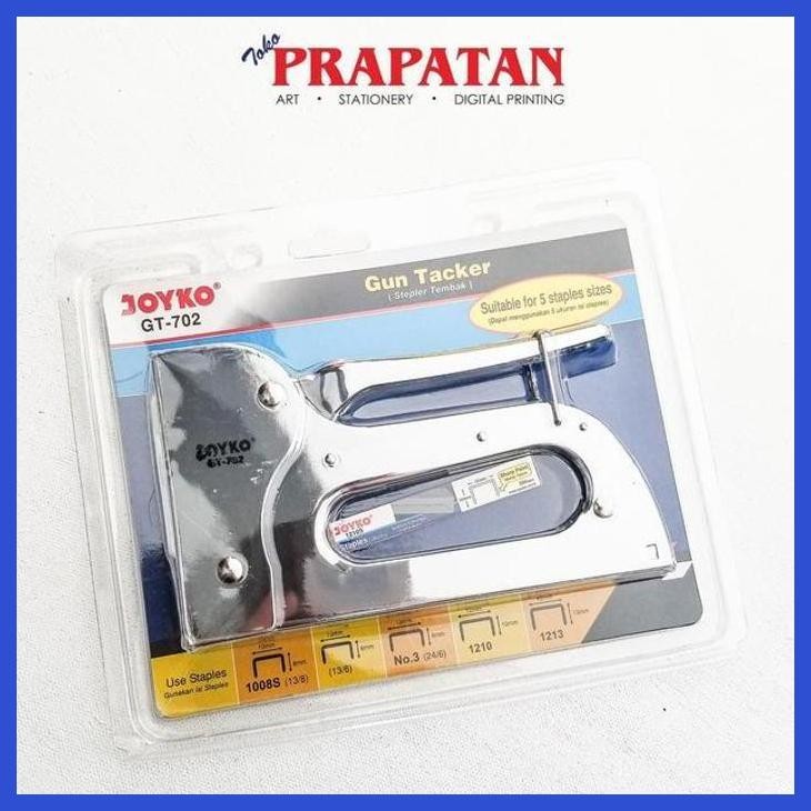 

( SEKOLAH / LUKIS ) READY JOYKO GUN TACKER GT-702 / STAPLER TEMBAK JOYKO (SENI / MENGGAMBAR / ART / KERAJINAN ) PACKING AMAN