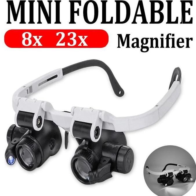 

Sale Hkfz Kacamata Pembesar Watch Repair 23X Magnifier Dengan 2 Led - 9892H