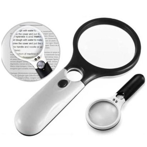 

Sale Kaca Pembesar Genggam Lensa Kaca Pembesar 45X Dengan Lampu 3 Led