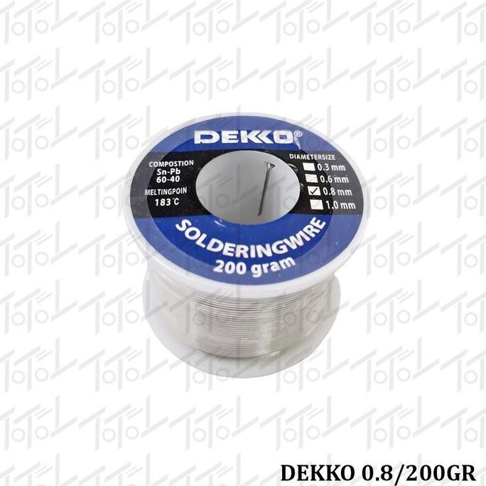 Dekko Timah 0.8 200Gram / Dekko 0.8/200Gr / Dekko Timah 0,8 Mm 200 Gr
