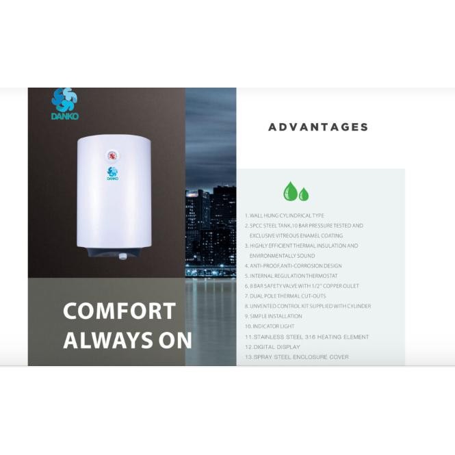 NEW Water Heater electric Danko 100 Liter DA-100VS water heater listrik [terbaik][terlaris]