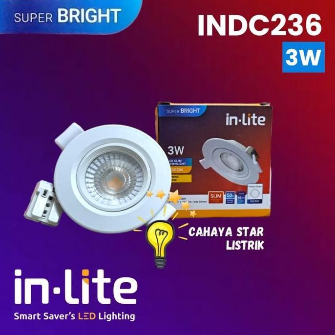 Lampu Led Mini Downlight Spotlight Inlite 3W 3Watt Indc236