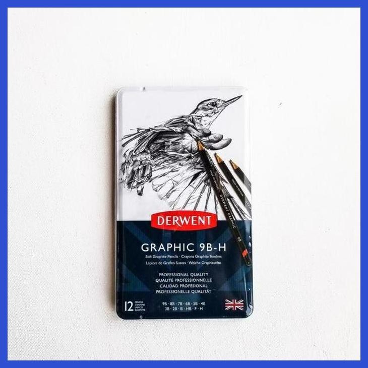 

( SEKOLAH / LUKIS ) DISCOUNT DERWENT GRAPHIC 9B-H PENSIL SKETSA / SOFT GRAPHITE PENCILS (SENI / MENGGAMBAR / ART / KERAJINAN ) SIAP KIRIM