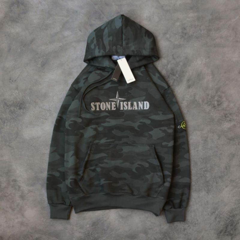 Hoodie Jaket Sweater Stone Island Clasicc Camo Fulltag & Label Terlaris Best Quality 100% Original