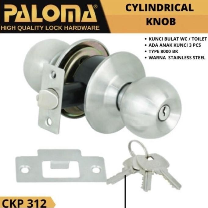 Kunci Pintu Kamar Mandi Bulat Paloma Ckp 312 Et Handle Wc Toilet