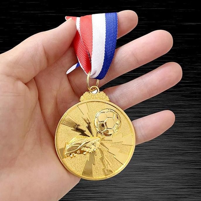 5Cm Medali Bola Sepak Mendali Emas Sepak Bola Emas Perak Perunggu Medali Peringatan Medali