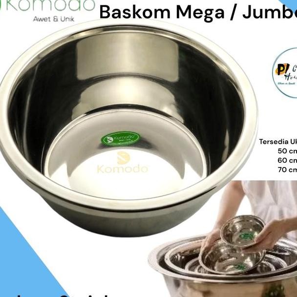 Koo Baskom Stainless Steel 50Cm Mangkok Besar Stainless 50 Cm
