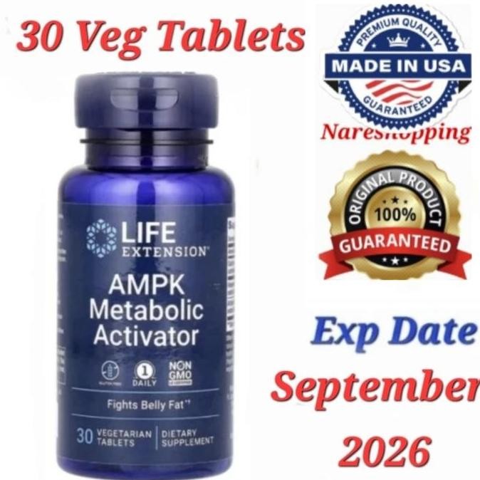Life Extension AMPK Metabolic Activator, 30 Vegetarian Tablets Fat