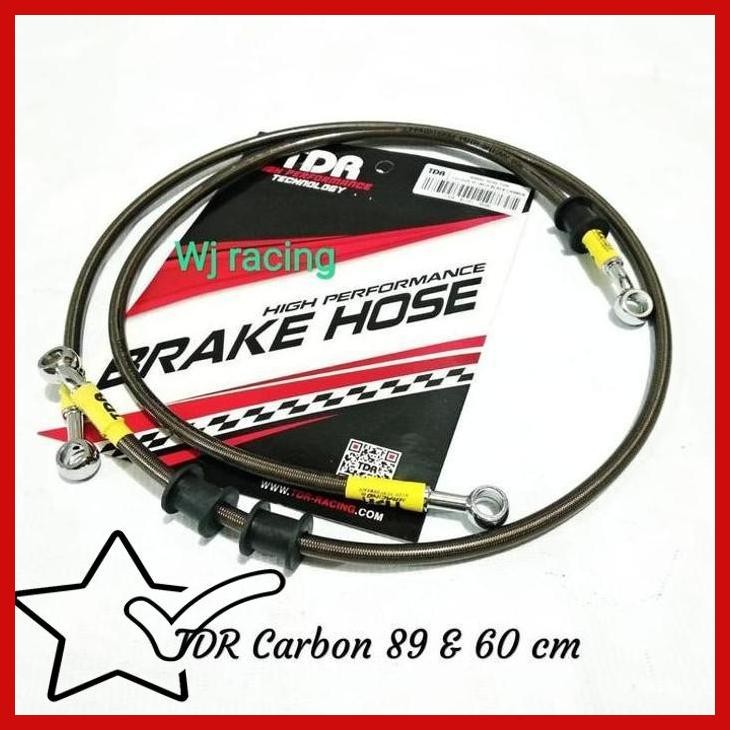 [WMK] SELANG REM CARBON TDR CB150R SET DEPAN BELAKANG