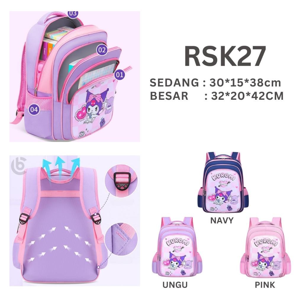 Tas Sekolah Anak Perempuan Tas Ransel Sekolah Wanita Import Tas Sekolah Cewek SD SMP SMA Tas Ransel 