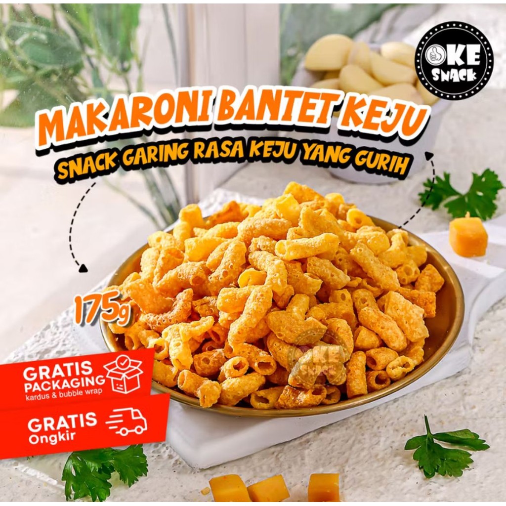 

Makaroni Bantet Keju MAKARONI BANTET RASA KEJU 175GR – CAMILAN RENYAH KEJU YANG VERSATIL 175gr