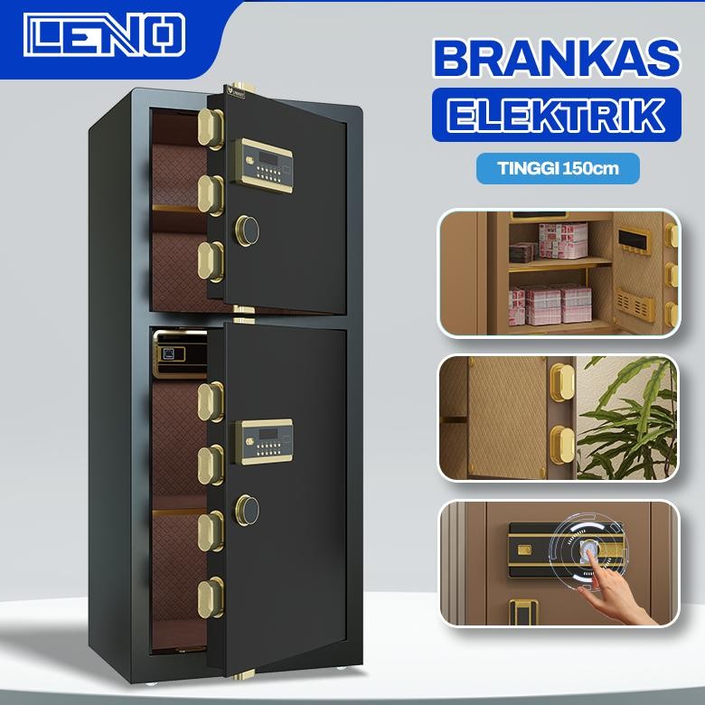 Brankas Uang dan Emas Brankas Besar Elektrik Brankas Dokumen Password dan Sidikjari Full Besi