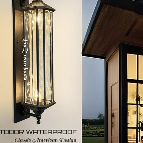 Lampu Dinding Classic American Outdoor Wateroof Series Wall Lamp