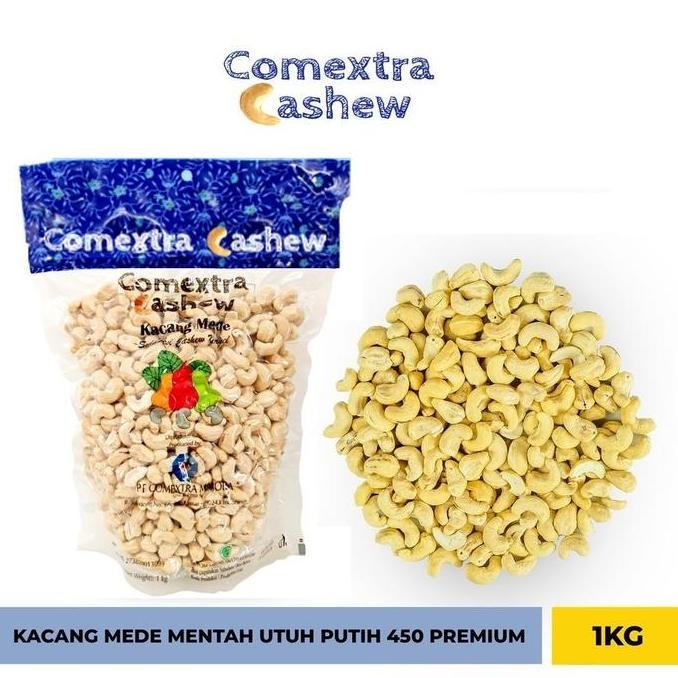 

Utuh Putih 450 Premium Kacang Mede Comextra Mentah 1 Kg - Cashew Mete Mente - Utuh Putih 450 Kualitas Terbaik Harga Termurah