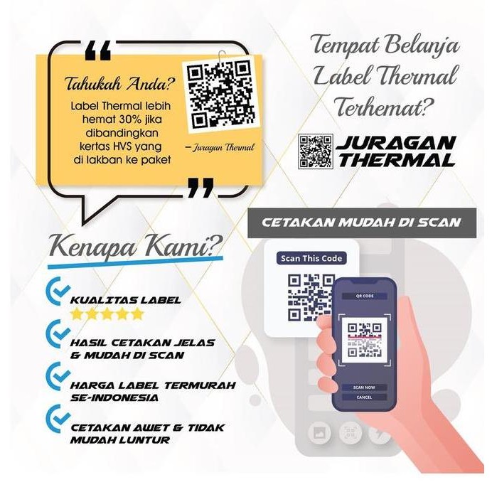 

Sticker Direct Thermal 100x120 mm Label Kertas Stiker Termal 100 x 120 PS