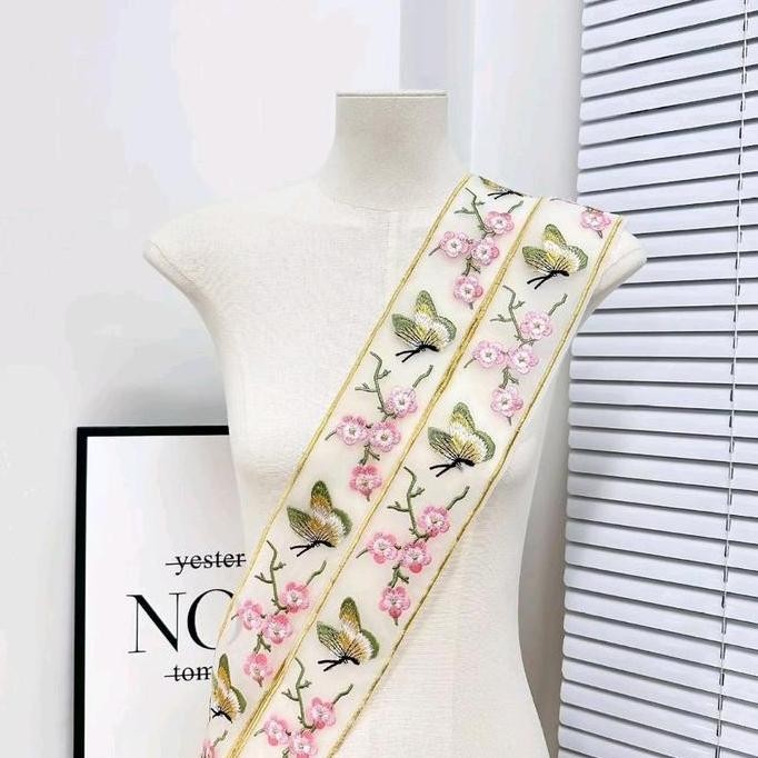 

Ready...Ready...Ready...] renda bordir per-meter (100cm) lebar renda 5cm
