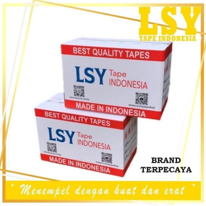 

LSY 1Dus Grosiran 48roll Lakban Bening 45mm x 100yard 48mic Berkualitas