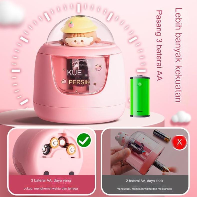 

Serutan Rautan Pensil Elektrik Lucu Imut Motif Hewan Pencil ener Electric Cute Animals Astronot Panda