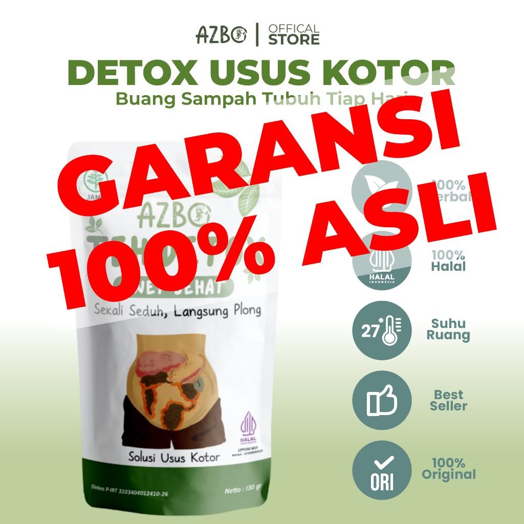 

Azbo Teh Detox Awet Sehat (Herbal Tea) - Bersih Usus Pencernaan New Best Quality 100% Original