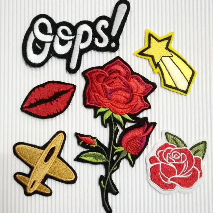 

favorit] Patch set 6pcs/patch bordir/patch baju/bordir baju/bordir tempel