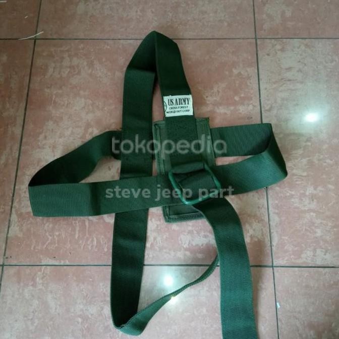 Tali Sabuk Jerigen Bensin Jeep Militer Willys Us Army Asli