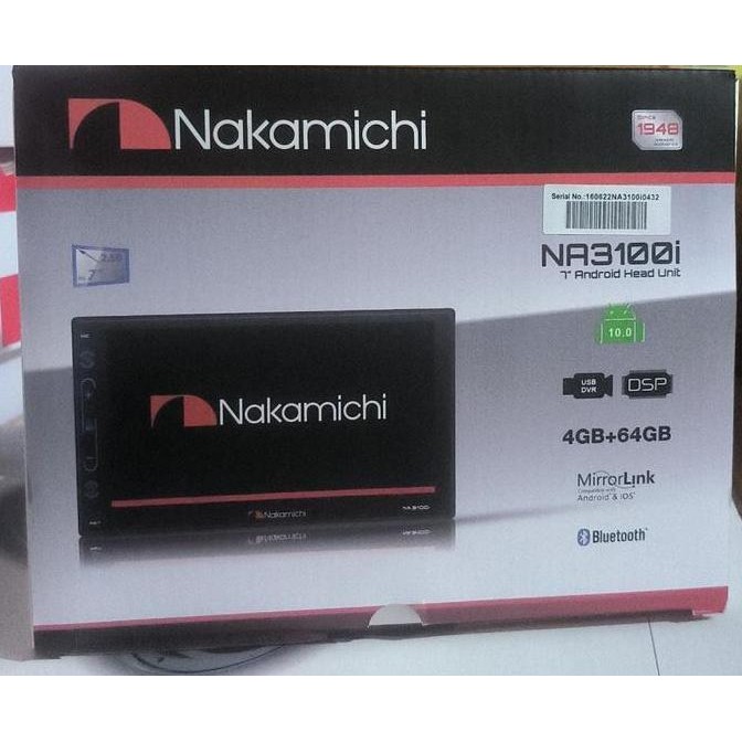 ready  Head Unit Android Nakamichi T5 NA-3100 i 7 Inch Ram 4/64Gb Dsp Carplay
