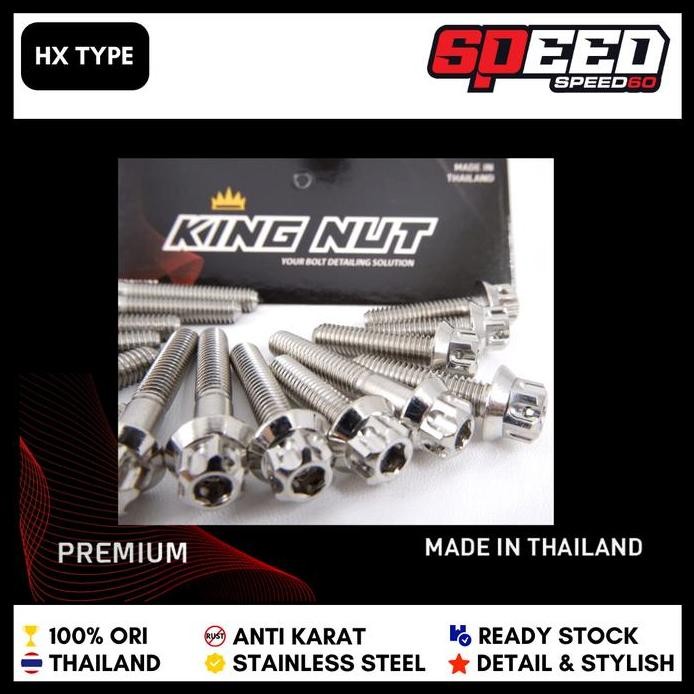 Probolt Baut Cover Step Yamaha Vixion Old Nvl Nva Stainless King Nut murah