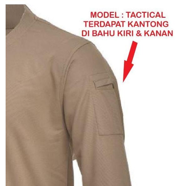 BARU Kaos Polos / Baju Polos Pria Tactical - Lengan Panjang Premium