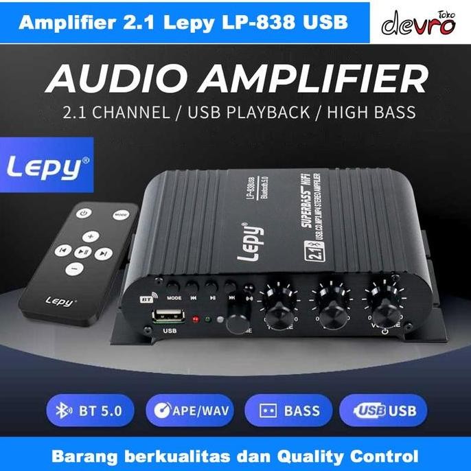 ready  Audio Amplifier 2.1 Bluetooth Subwoofer Bass USB HiFi Sound Booster