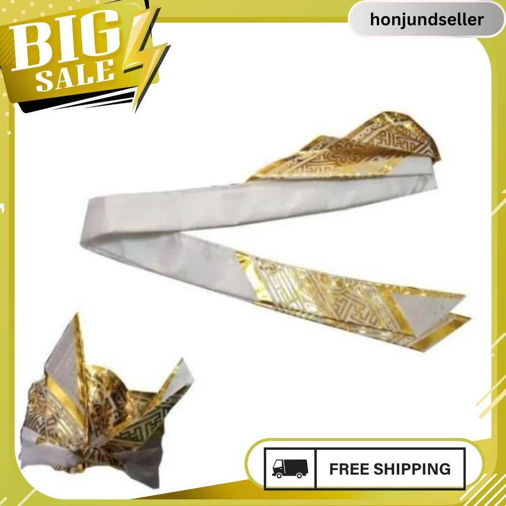 Udeng Bali Putih _ Iket Bali Prada Iket Sendiri Praktis Termurah