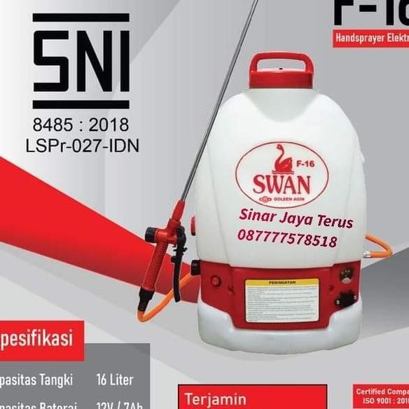 Sprayer Swan F 16 Elektrik Alat Semprot Hama Swan Elektrik 16L