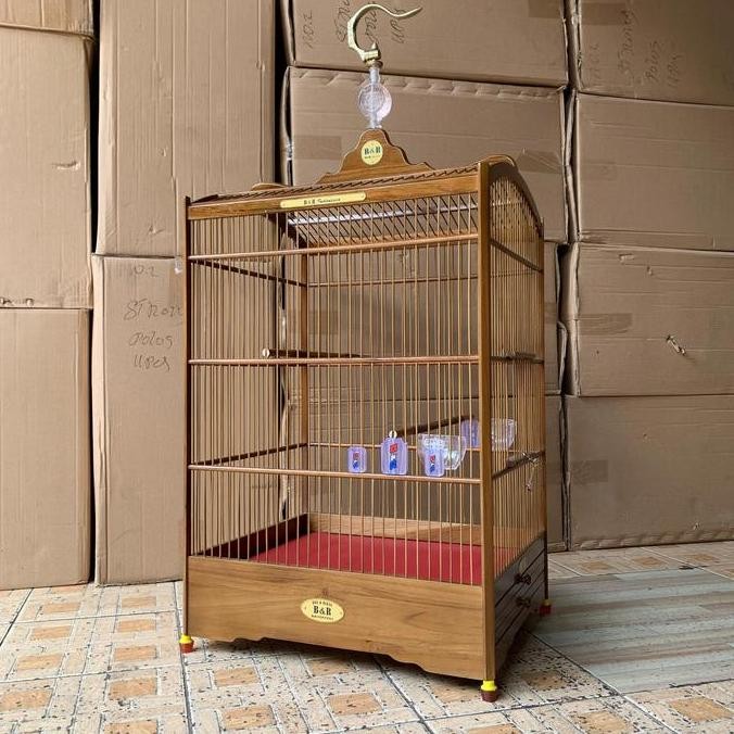 Sangkar Kandang Burung Kotak No 1 & 2 BNR Kotak Jati Premium Original