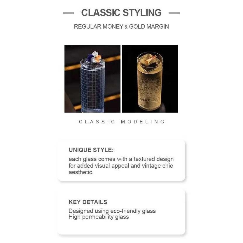 USEEKRIL Gelas Kaca / Gelas Aesthetic / Gelas / Gelas Cafe Kopi Teh Ultra Thin Glass 350ml - UK-035