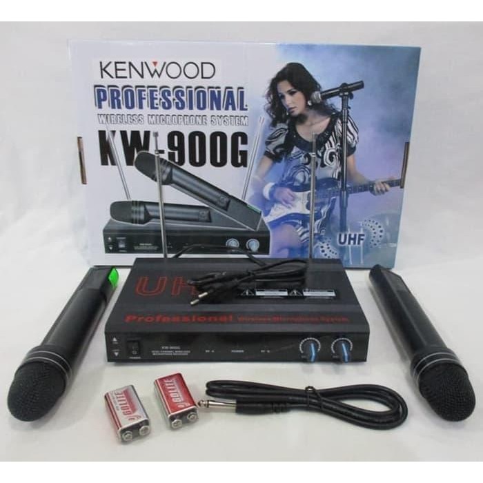 Kenwood Kw-900G Mic Double Wireless-Microphone-Microphone Tanpa Kabel Original Dan Terpercaya