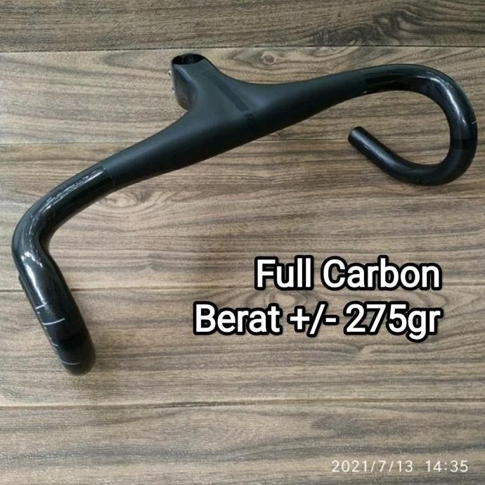 RXL XL FULL CARBON ULTRALIGHT DROPBAR INTEGRATED STEM 42 CM ORIGINAL DAN TERPERCAYA