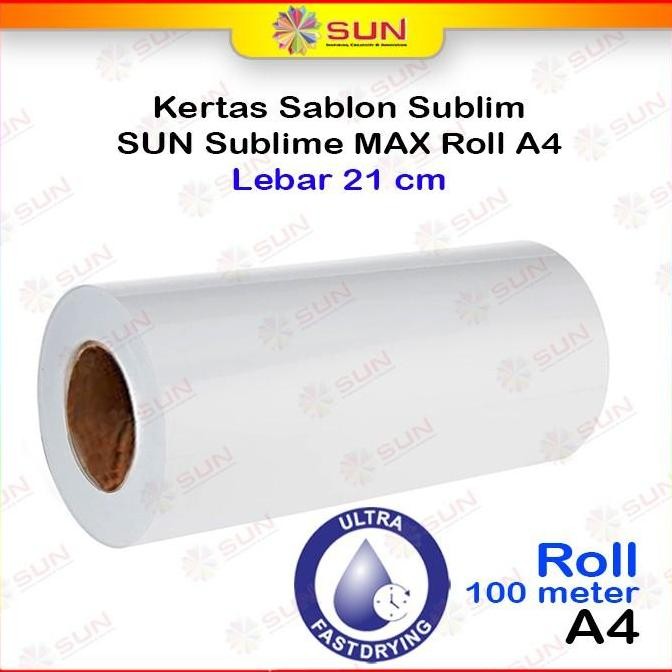 

New Product - Kertas Sublim Roll A4 - Sun Sublime Max Roll A4 Kiarastoreku