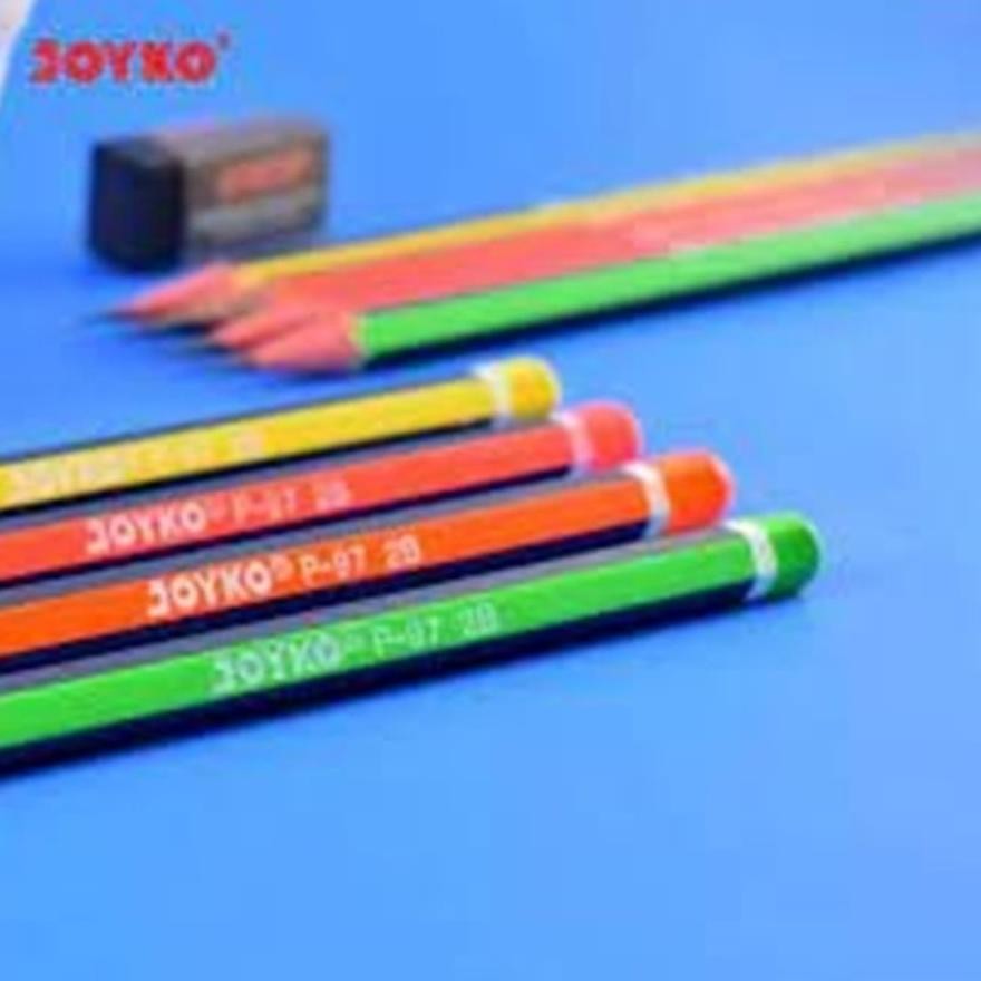 

Promo 12Pcs Pensil 2B P97 Joyko P-97 P 97 Komputer Ujian Anak Sekolah Prermium