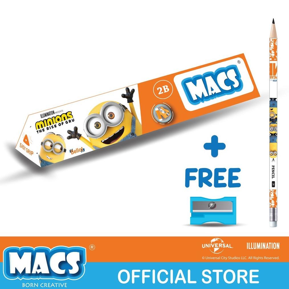 

Promo 1Pack Macs 2B Pensil Hitam Segitiga - Minion Triangle Pencil 12Pcs Berkualitas