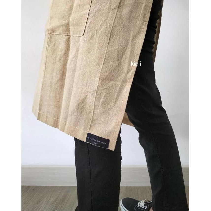 

Terlaris sda Linen Cross Back Japanese Apron X Back Pinafore Style