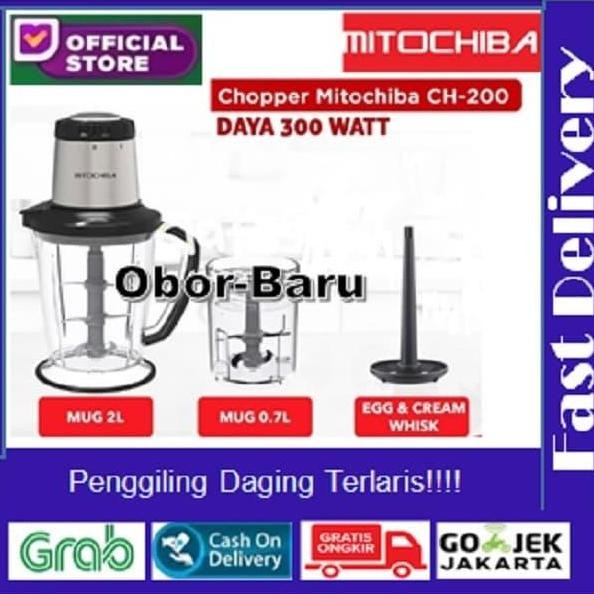 

Terlaris Food Chopper Blender 3 Pisau Mito Mitochiba Ch-200 Ch200 Dijamin Ori