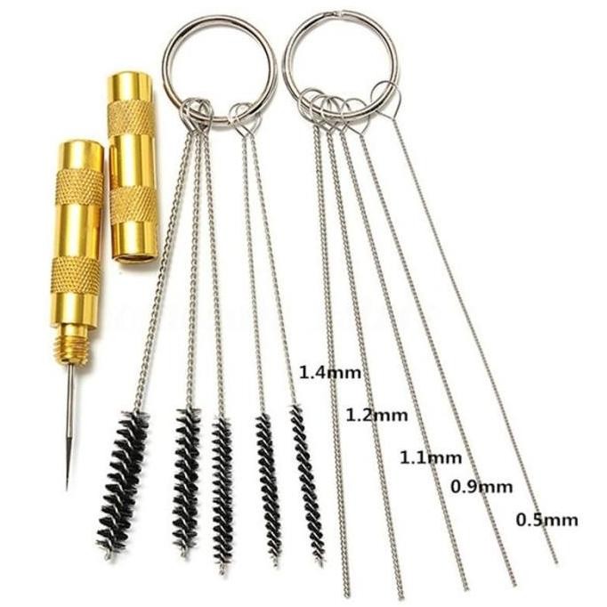 

New Product - Jarum Sikat Cleaner Spray Gun Airbrush Pen Brush Air Brush Set 11Pcs Kiarastoreku