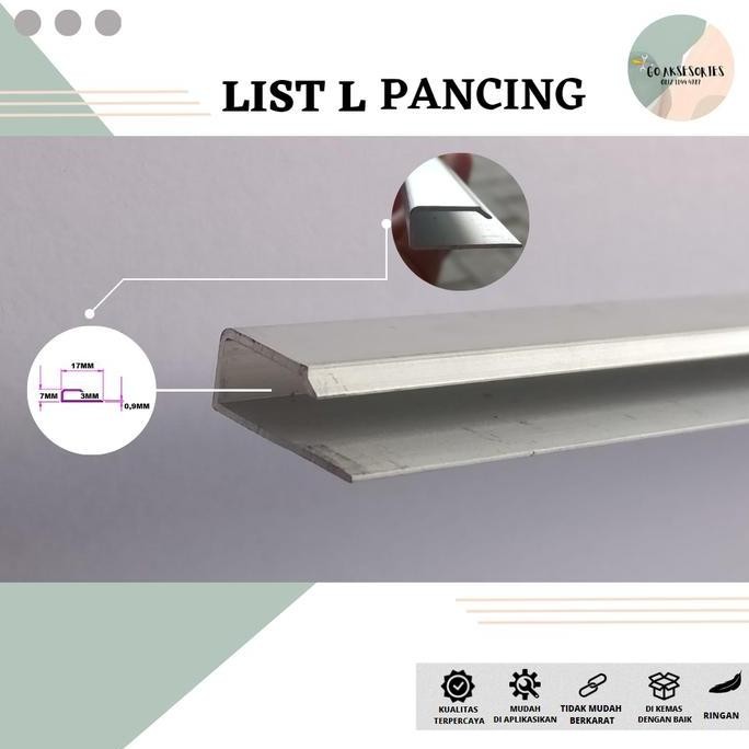 [PANJANG 6 METER] LIS PANCING ALUMINIUM/LIS KAIT/LIS KAIL BARU